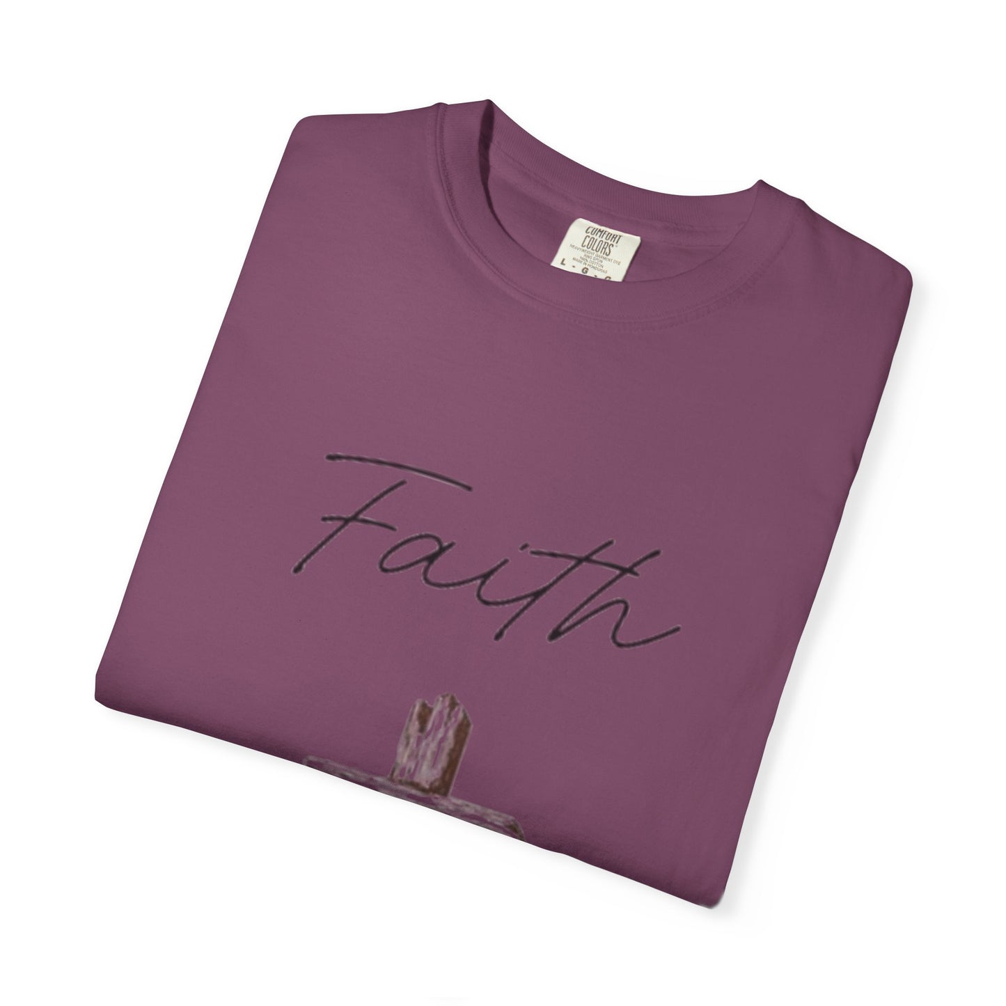 Faith Cross T‑Shirt — Christian Scripture Deuteronomy 31:8 Tee