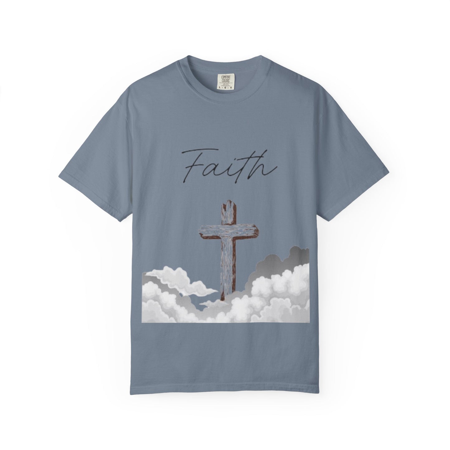 Faith Cross T‑Shirt — Christian Scripture Deuteronomy 31:8 Tee