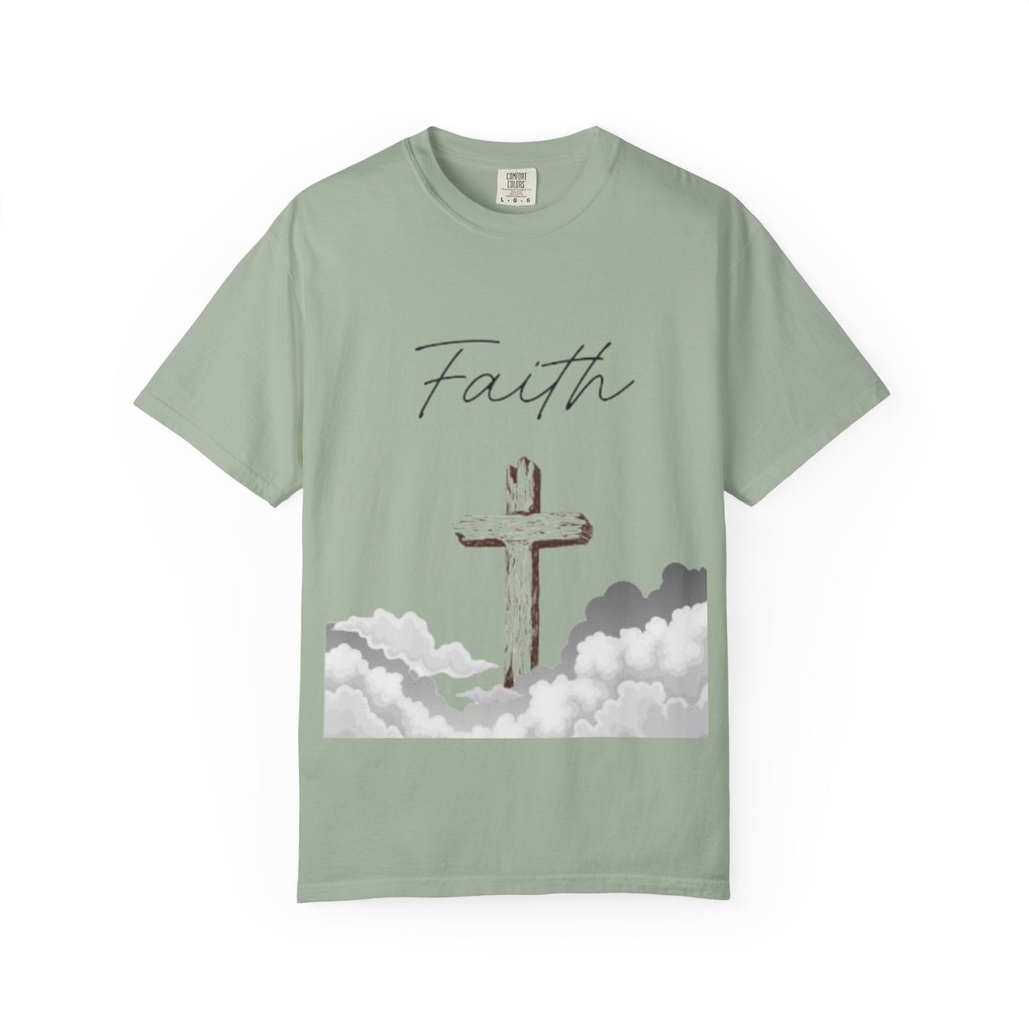 Faith Cross T‑Shirt — Christian Scripture Deuteronomy 31:8 Tee