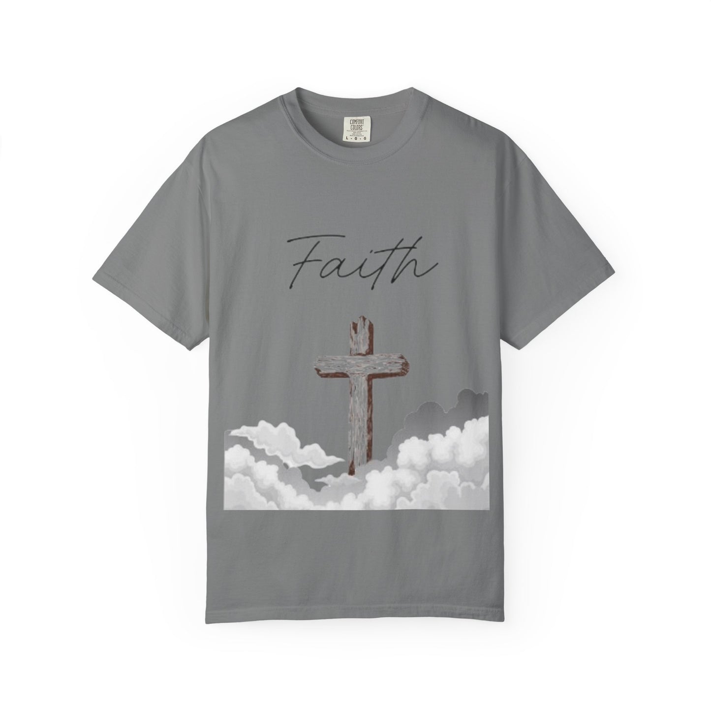 Faith Cross T‑Shirt — Christian Scripture Deuteronomy 31:8 Tee