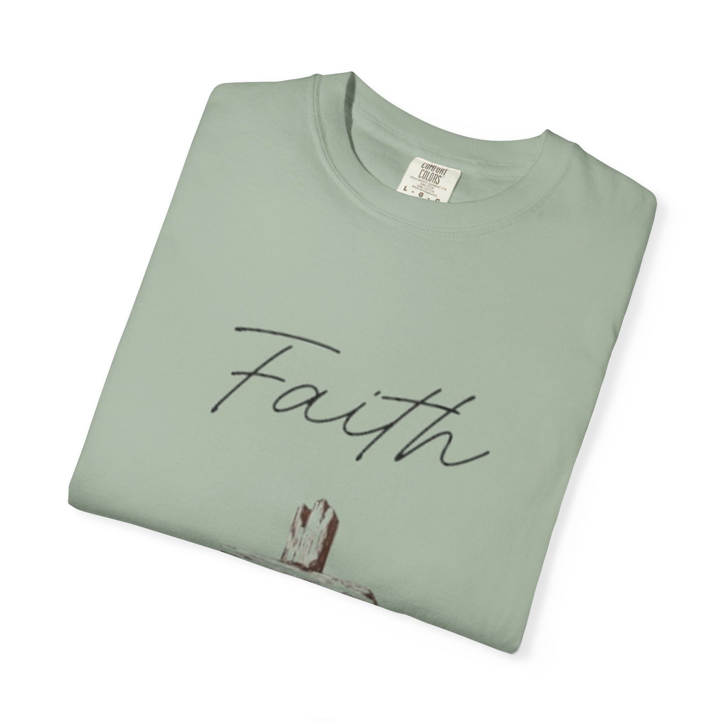 Faith Cross T‑Shirt — Christian Scripture Deuteronomy 31:8 Tee
