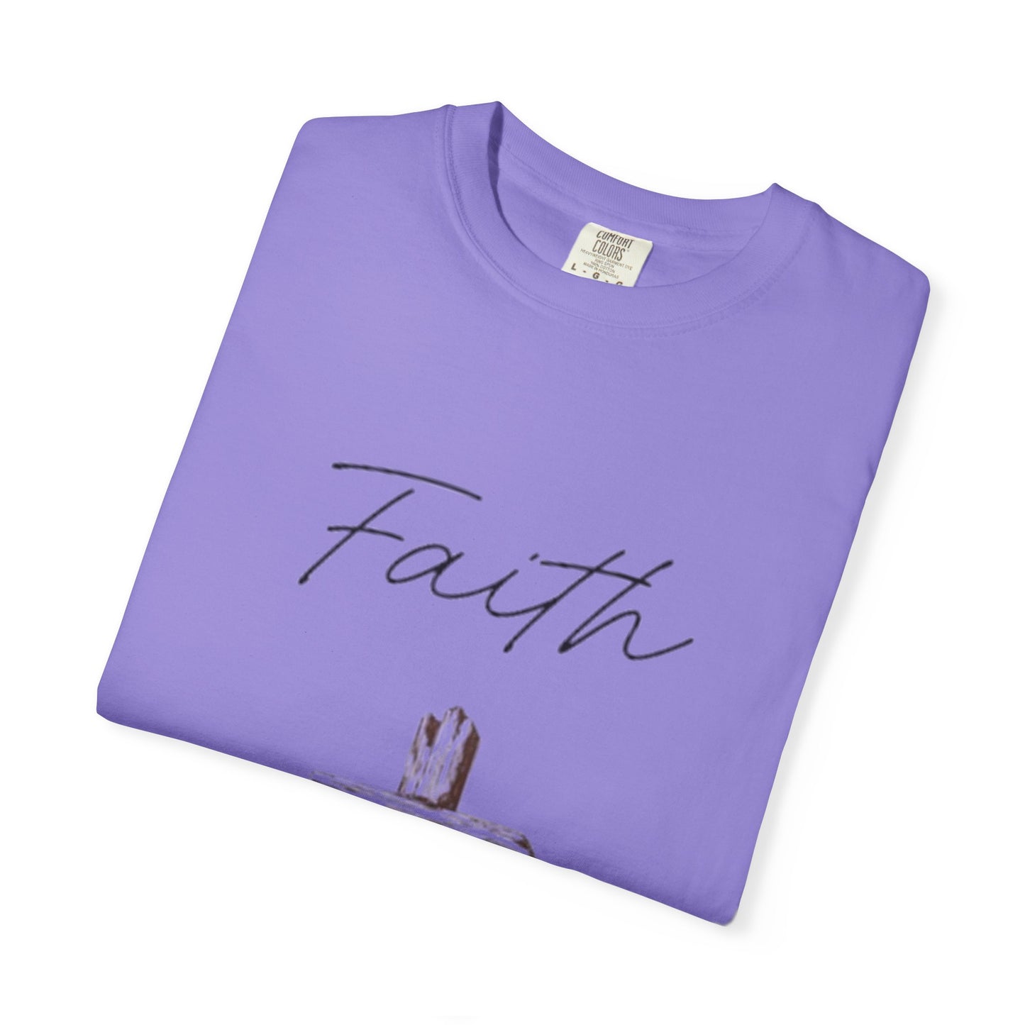 Faith Cross T‑Shirt — Christian Scripture Deuteronomy 31:8 Tee
