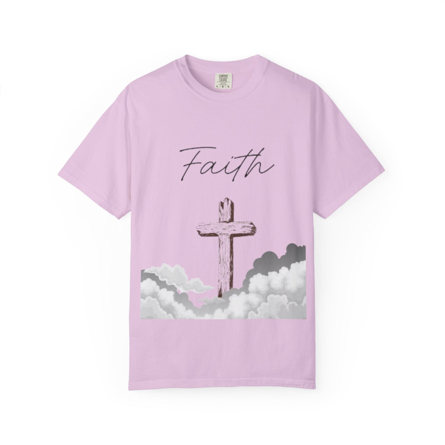 Faith Cross T‑Shirt — Christian Scripture Deuteronomy 31:8 Tee