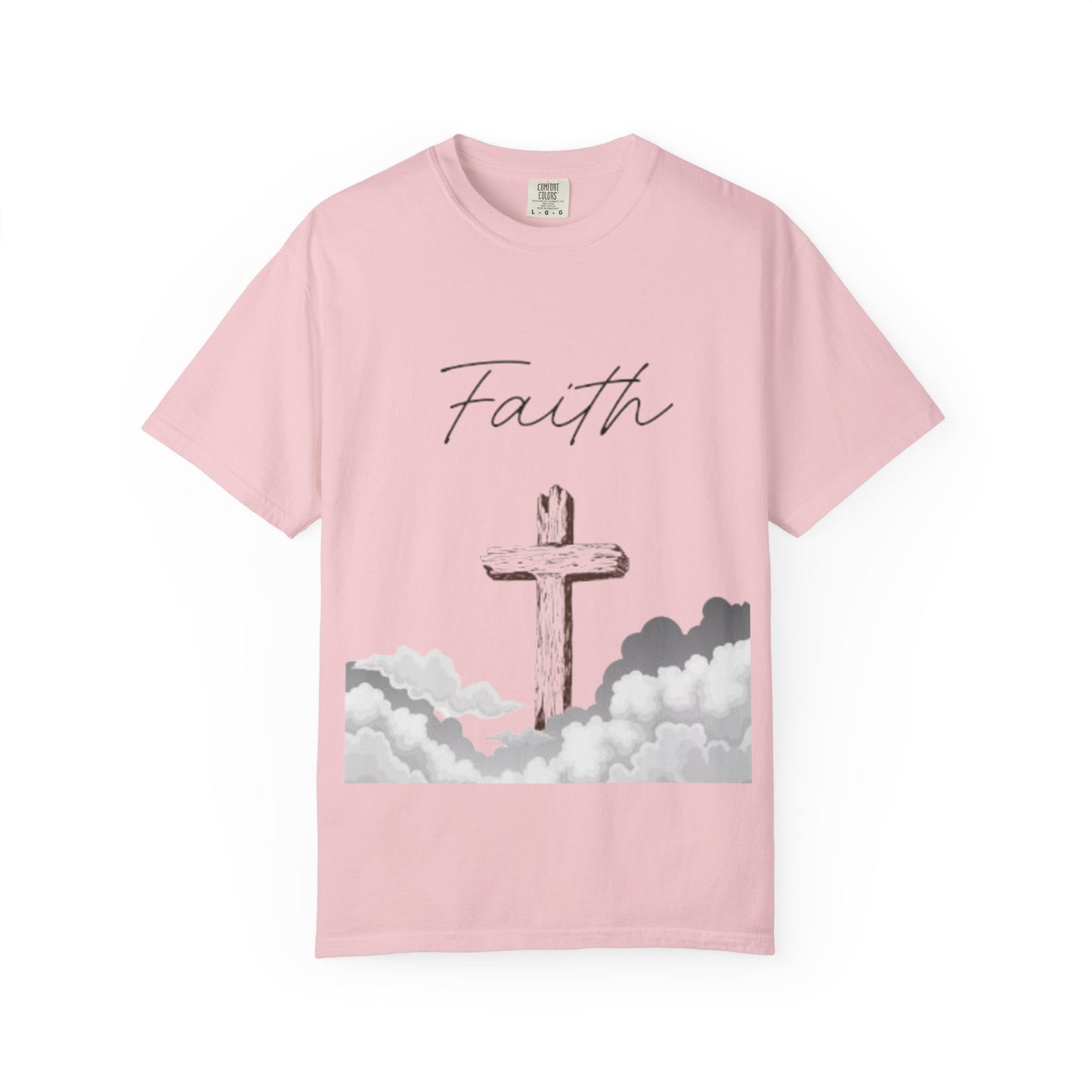 Faith Cross T‑Shirt — Christian Scripture Deuteronomy 31:8 Tee