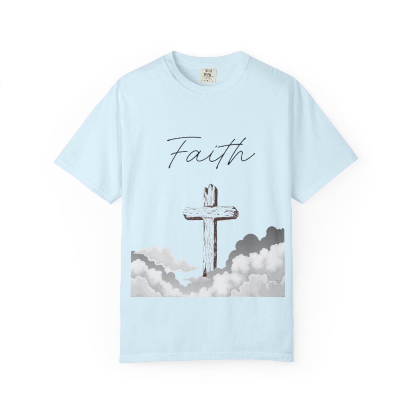 Faith Cross T‑Shirt — Christian Scripture Deuteronomy 31:8 Tee