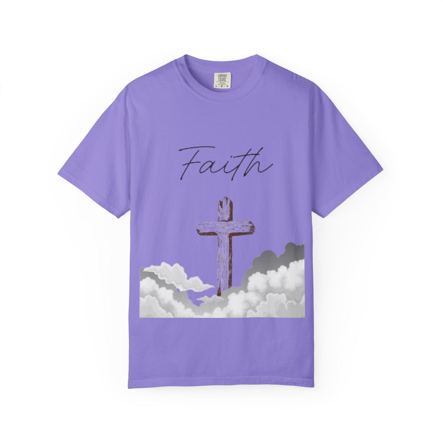 Faith Cross T‑Shirt — Christian Scripture Deuteronomy 31:8 Tee