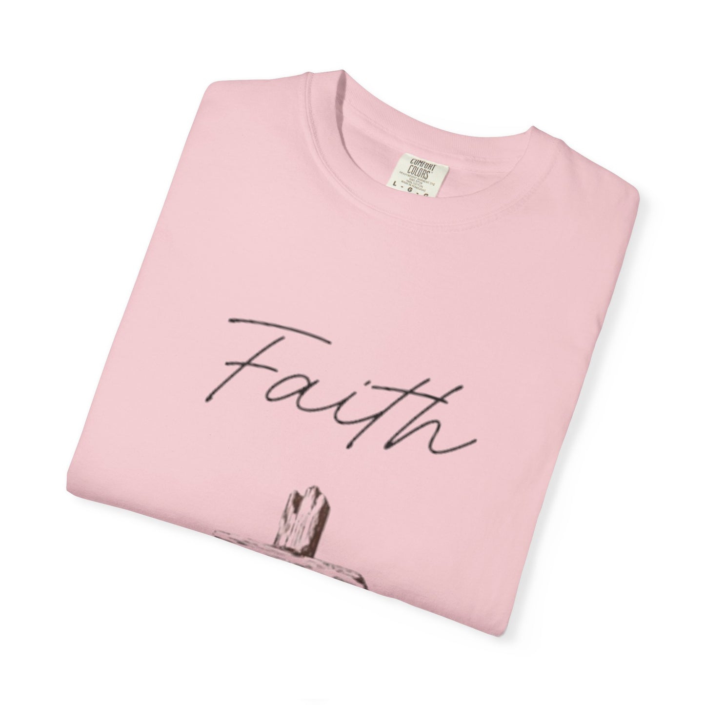 Faith Cross T‑Shirt — Christian Scripture Deuteronomy 31:8 Tee