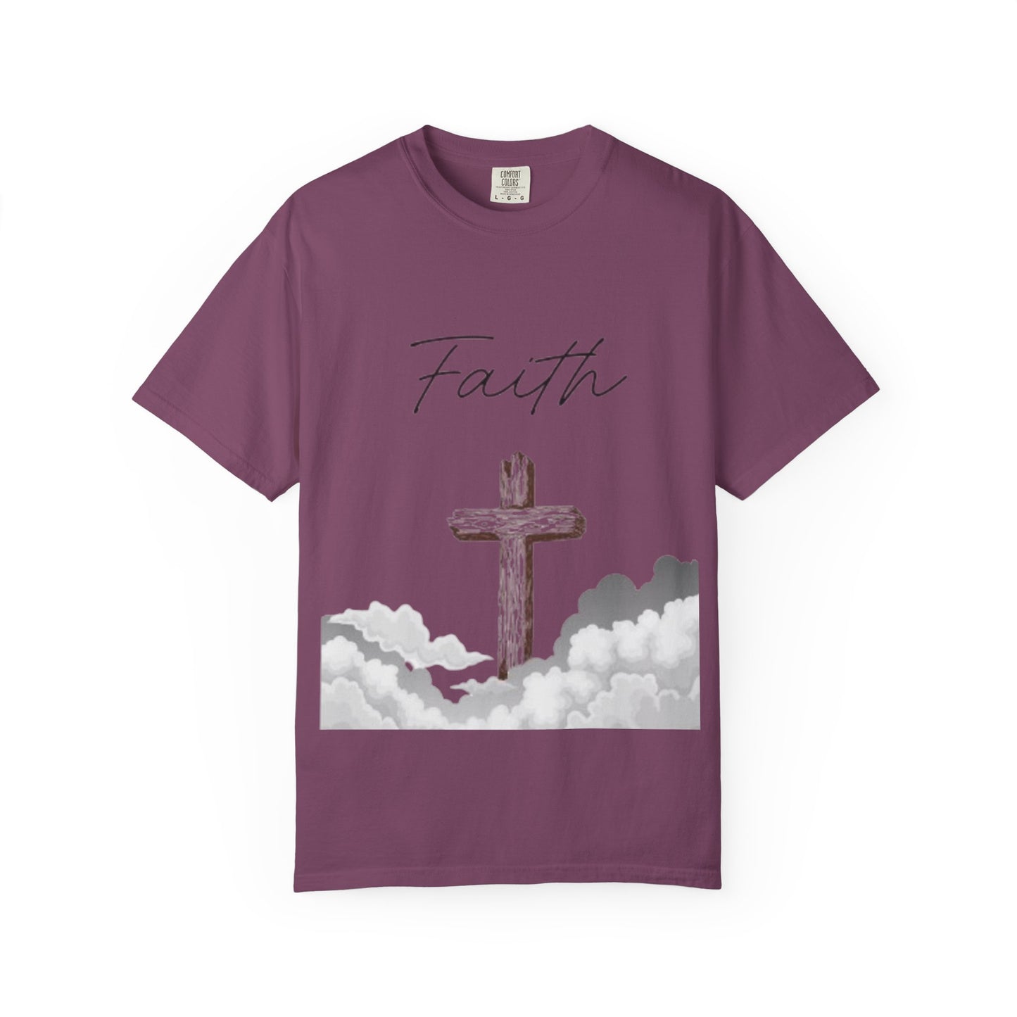 Faith Cross T‑Shirt — Christian Scripture Deuteronomy 31:8 Tee