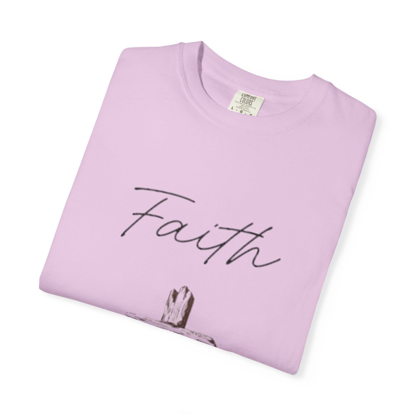 Faith Cross T‑Shirt — Christian Scripture Deuteronomy 31:8 Tee